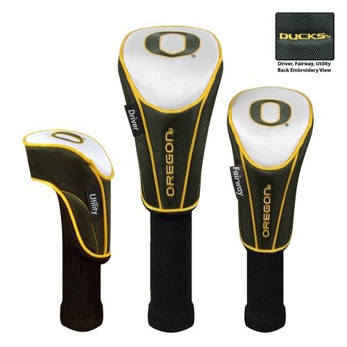 Oregon Ducks 3pc Golf Club/Wood Head Cover Set