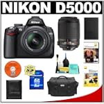 #10: Nikon D5000 Digital SLR Camera w/ 18 55mm VR Lens + 55 200mm VR Zoom Lens + 8GB Memory Card + Spare EN EL9 Battery + Case + Cameta Bonus... 51ib 0Efq5L. SL160 SS150 #10: Nikon D5000 Digital SLR Camera w/ 18 55mm VR Lens + 55 200mm VR Zoom Lens + 8GB Memory Card + Spare EN EL9 Battery + Case + Cameta Bonus...