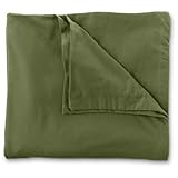IMAGE OF Eddie Bauer 5.4 Oz. Flannel Solid Duvet Cover, Basil QUEEN Queen