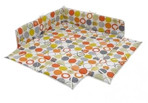 Geuther Tour de Parc avec Tapis Rond Gris Orange: B&eacute;b&eacute;s