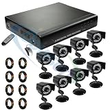 CCTV Surveillance Video System 8 Channel DVR 500G Hard Drive Cameras Security System with 8 Color CMOS 36 IR Day/Night Indoor/Outdoor Security Cameras 8x 60ft Siamese Cables and Power Adapter Unit included! Internet Access and Smartphone & 3G Mobile Phone Live View!