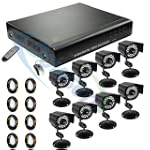CCTV Surveillance Video System 8 Channel DVR 500G Hard Drive Cameras Security System with 8 Color CMOS 36 IR Day/Night Indoor/Outdoor Security Cameras 8x 60ft Siamese Cables and Power Adapter Unit included! Internet Access and Smartphone & 3G Mobile Phone Live View!