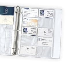 C-Line Business Card Holders, 20 Cards/Page, Clear, 8.125 x 11.25 Inches, 1 pack of 10 Sheets (61217)