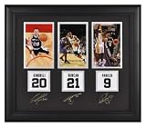 San Antonio Spurs Framed Photographs - Tim Duncan, Tony Parker, Manu Ginobili, 4x6, Facsimile Signatures, Jersey Number Replica Miniatures