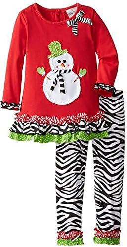 Baby Girl Fashion Zebra Bowknows 2 Pieces Christmas Green Hat Snowman Costume Sets 90
