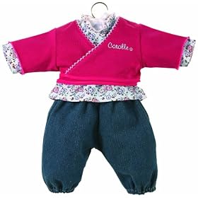 Corolle Classic Baby Doll 14-inch Fashion Jeans and Wrap Top Set