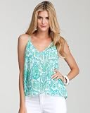 bebe Printed Racerback Silk Cami