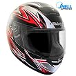 HAWK Snell/DOT Approved SWIFT Black and Red Full Face Motorcycle Helmet