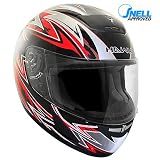 HAWK Snell/DOT Approved SWIFT Black and Red Full Face Motorcycle Helmet