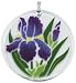 Peggy Karr Handmade Art Glass Ornament, Iris
