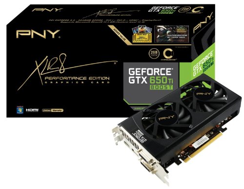 PNY NVIDIA GeForce GTX 650 Ti BOOST OC 2GB 192-bit GDDR5 PCI Express 3.0 SLI Support Graphics Card VCGGTX650TBQXPB-OC On Sale