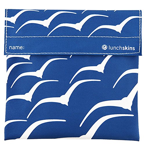 Lunchskins Reusable Sandwich Bag, Blue Seabird
