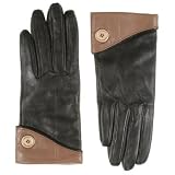 Ted Baker Ladies Butony Side Button Detail Leather Gloves Black S/M