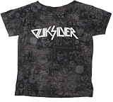 Quiksilver Black Edgy Skulls T-shirt. 4