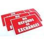 6 No Refunds or Exchanges Display Signs Window Message