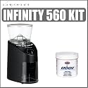 Capresso Infinity 560 Conical Burr Grinder Capresso Coffee Grinder (Black) + Grindz Coffee Grinder Cleaner