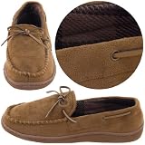 Tan Moccasin Slippers for Men