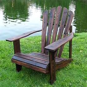 Shine Co 4611BB 28.25 x 35 x 36 Inch Westport Adirondack Chair - Standard - Burnt Brown by