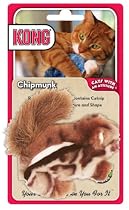 KONG Chipmunk Catnip Toy, Cat Toy, Brown