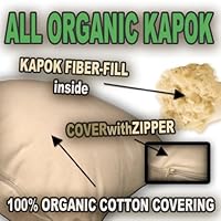 Organic Cotton Covered STANDARD Size - Premium Kapok Fiber Filled Pillow