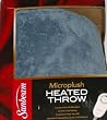 Sunbeam Heated Blue Microplush Throw Blanket Electric