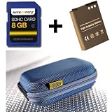 Sparpaket - Hardcase Kameratasche blau + Qualität Ersatzakku für Nikon EN-EL12 + 8GB SDHC Speicherkarte Class 6 - z.B. für Nikon Coolpix P300 S6100 S6150 S6200 S8100 S8200 Sparpaket - Hardcase Kameratasche blau + Qualität Ersatzakku für Nikon EN-EL12 + 8GB SDHC Speicherkarte Class 6 - z.B. für Nikon Coolpix P300 S6100 S6150 S6200 S8100 S8200