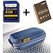 Sparpaket - Hardcase Kameratasche blau + Qualit�t Ersatzakku f�r Nikon EN-EL12 + 8GB SDHC Speicherkarte Class 6 - z.B. f�r Nikon Coolpix P300 S6100 S6150 S6200 S8100 S8200