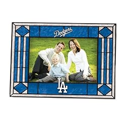 MLB Los Angeles Dodgers Art Glass Horizontal Frame