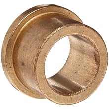 Bunting Bearings EF162216 1" Bore x 1 3/8" OD x 1" Length 1 5/8" Flange OD x 3/16" Flange Thickness Powdered Metal SAE 841 Flanged Bearings