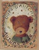 Ours d'Automne (Autumn Bear) by Joelle Wolff poster print,8 in. x 10 in.