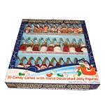 Sweet Seasons Holiday Candy Canes and Hand Decorated Jelly Figures Holiday Gift Stocking Assortment