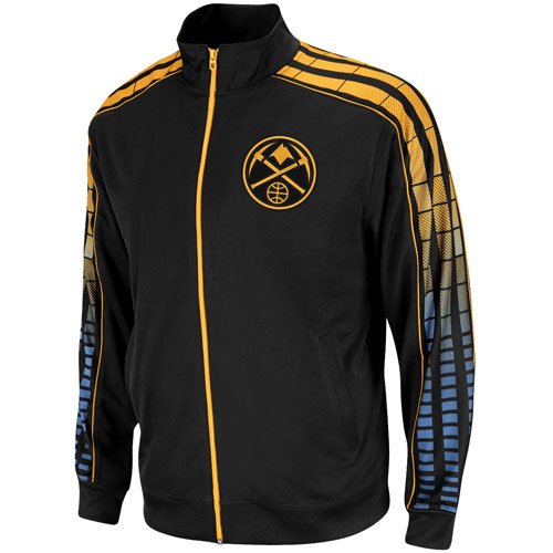 NBA adidas Denver Nuggets Black Vibe Full Zip Track Jacket (X-Large)