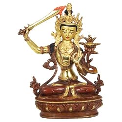 Tibetan Buddhism: Copper Manjushri Statue