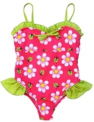 Pink Platinum Toddler Girls Daisy & Ladybug One Piece Swimsuit, Fuchsia 4T