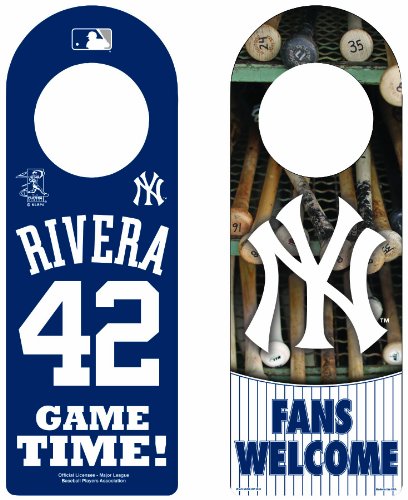 MLB New York Yankees Mariano Rivera Wood Door Hanger
