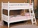 White Finish Twin/twin Convertible Wooden Bunk Bed