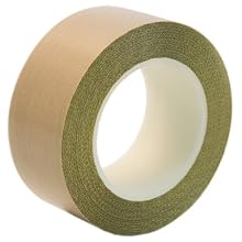 CS Hyde PTFE Coated Fiberglass Fabric With Silicone Adhesive, Brown 1/2 inch x 18 yards