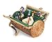  Dimensions: 18 x 10 x 10 Description: Two-lid willow basket with deluxe wine and cheese service for 2. The exquisitely handcrafted barrel shaped picnic basket was designed for the picnicking elite. This uniquelydesigned, double-lid willow basket is lined with canvas, and is very versatile as well as stylish. Ideal for any gift giving occasion! Available colors: Green w/ purple grapes napkins 123 Burgundy w/ burgundy grape napkins 124 Components: 2 Napkins (cotton 14 x 14) 2 Wine glasses (8 oz.) 1 Bottle Stopper 1 Corkscrew (waiter style) 1 Cutting Board 1 Cheese Knife 