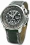 Seiko #SNAB73 Men's Pilot Slide Rule Bezel Chronograph Alarm Watch with Black Leather Strap