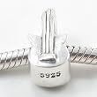 E24 Silver Guitar Solid Silver European Bead Charm Fits Pandora Biagi Troll Chamilia Cable Bracelets