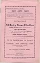 Catalogue Dairy Cattle : Bass Arms Farm , Burton On Trent