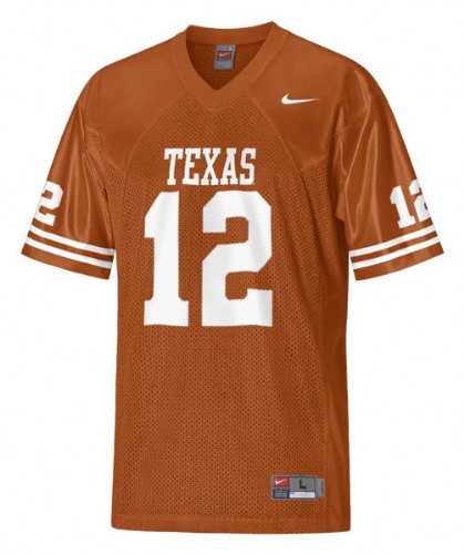 Texas Longhorns #12 Nike Tackle Twill Football Jersey