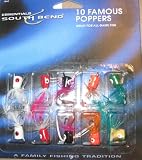 60 FAMOUS POPPERS FOR FLY FISHING 6 PACKS OF 10