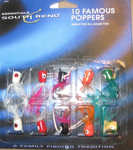 60 FAMOUS POPPERS FOR FLY FISHING 6 PACKS OF 10