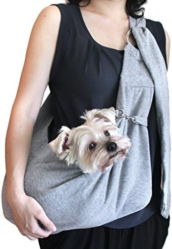 Inviktus Hands-free Reversible Travel Shoulder Carry Adjustable Pet Sling Carrier (Medium, Grey)