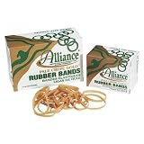 Alliance(R) Pale Crepe Gold™ Rubber Bands In 1 Lb. Box, #19 3 1/2in. x 1/16in., Box Of 1890