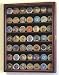 Military Challenge Coin Display Case Cabinet Holder w/ Glass Door