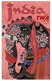 India- Fly TWA Travel Poster Print, 11x17