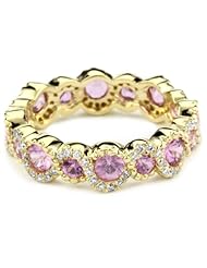 Katie Decker "Stackable" 18k Pink Sapphire and Diamond Band