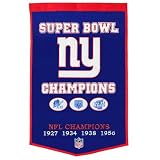 New York Giants NFL 24" X 36" Wool Dynasty Banner